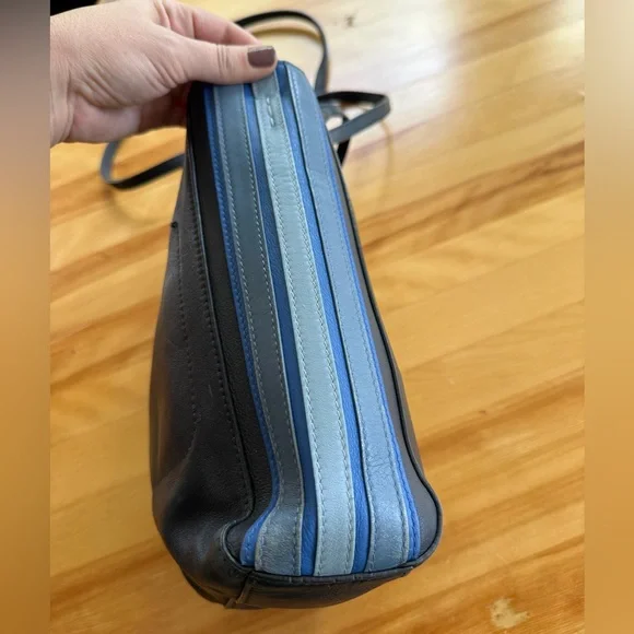 Ralph Lauren Purple Label Mini Modern Tote in Navy calfskin leather - Picture 5 of 13